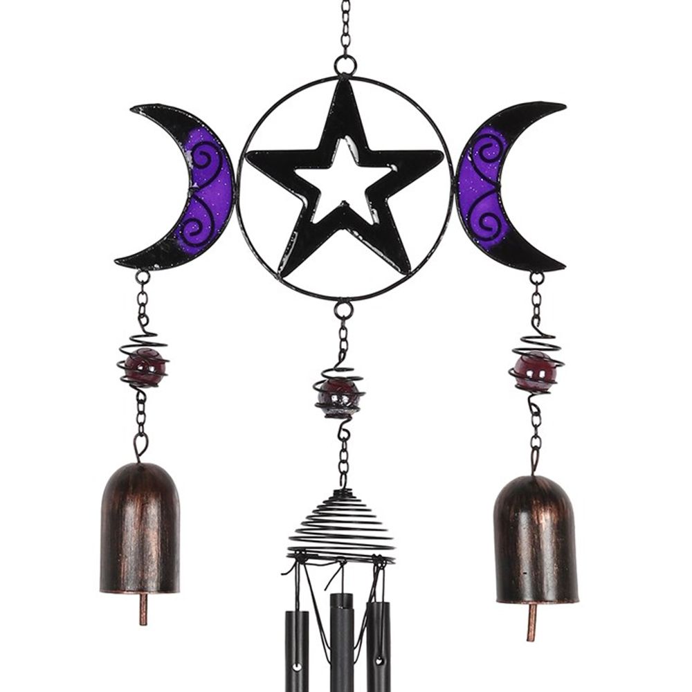 Triple Moon Windchime with Bells